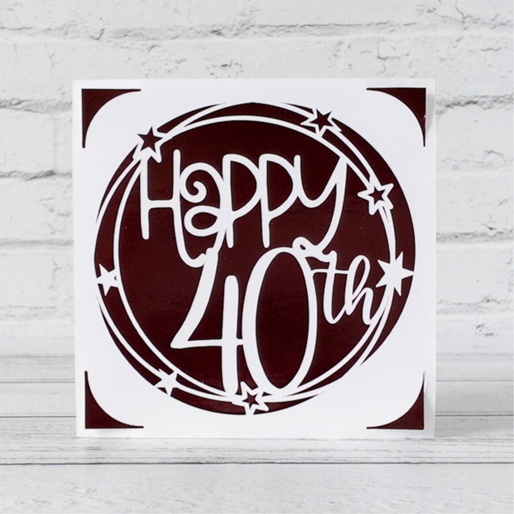 Happy 40th Insert Card