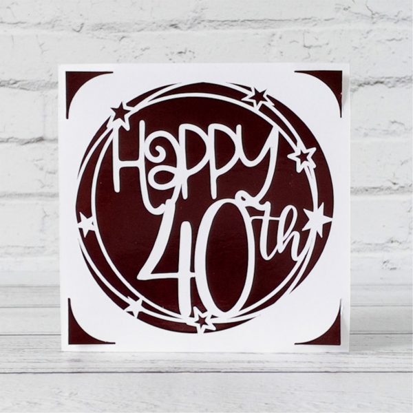 Happy 40th Insert Card