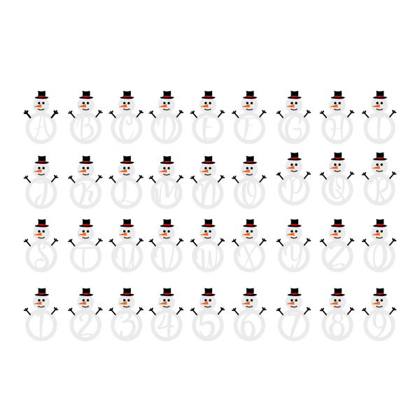 Snowman Monogram Set